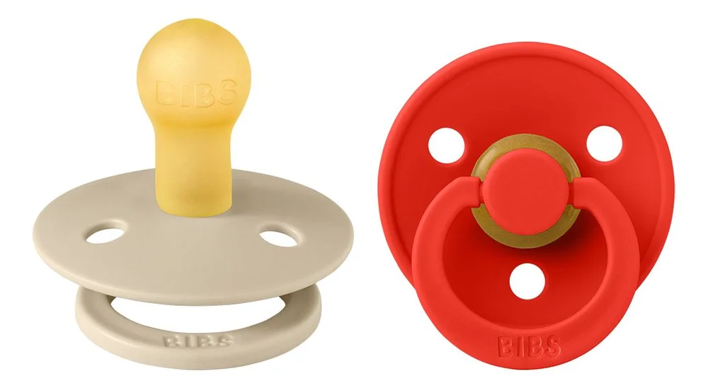 BIBS Colour Latex Rund Vanilla/Candy Apple 2 pak – Flere størrelser v:1531785