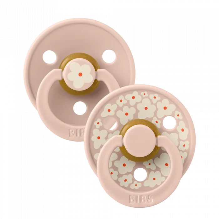 BIBS Pacifier Studio Colour 2 PACK Jasmine Latex Size 2 Blush Mix v:8131606