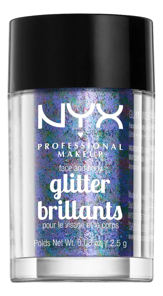 NYX Professional Makeup Face & Body Glitter Brillants - 11 Violet - 2,5 g. v:6316773