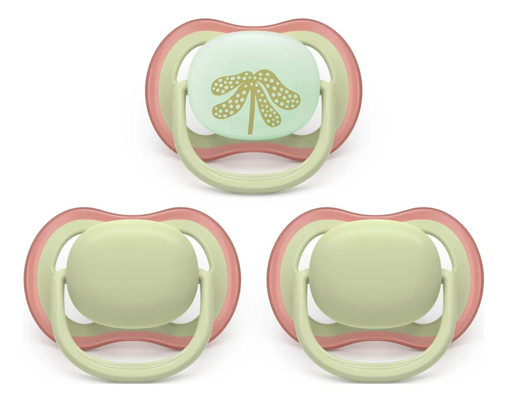 Philips Avent Smokk ultra air dag og natt 6-18 m – turkis, grønn – 3 stk. v:5085909 Philips Avent Smokk ultra air dag og natt 6-18 m – turkis, grønn – 3 stk. v:5085909