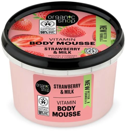 Organic Shop Body Mousse Strawberry & Milk 250 ml v:3529910