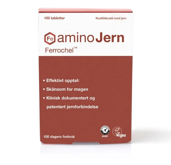 Aminojern Ferrochel 25 mg tabletter 100 stk v:7143710 Aminojern Ferrochel 25 mg tabletter 100 stk v:7143710