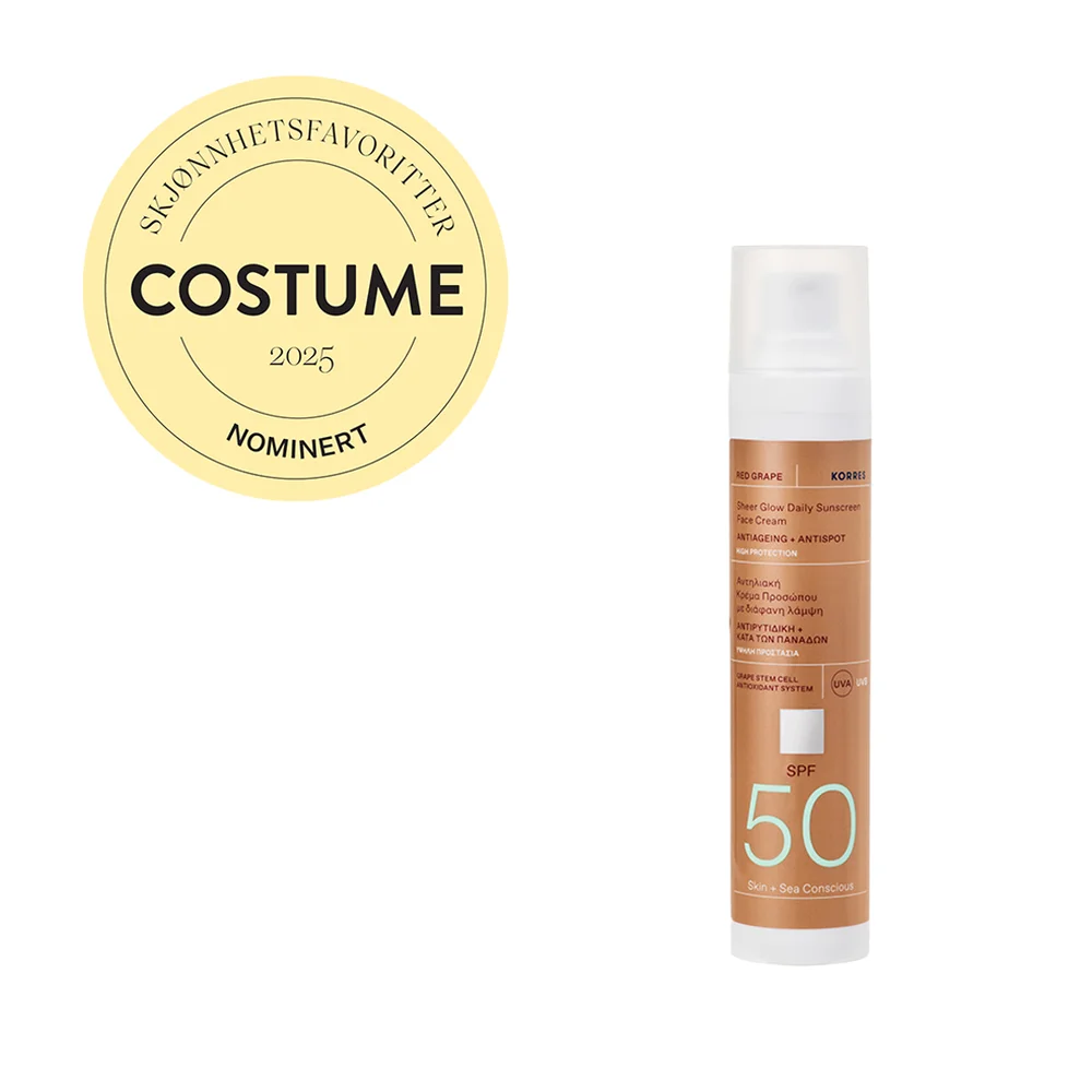 Korres Red Grape Sheer Glow SPF50 ansiktssolkrem v:4637043 Korres Red Grape Sheer Glow SPF50 ansiktssolkrem v:4637043