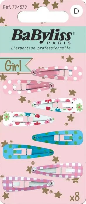 BaByliss KIDS hårspenner 8 stk v:2456074