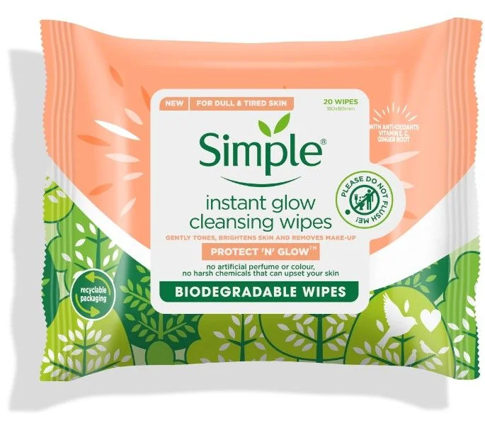 Simple Instant Glow Bio Wipes 20stk v:5890512 Simple Instant Glow Bio Wipes 20stk v:5890512