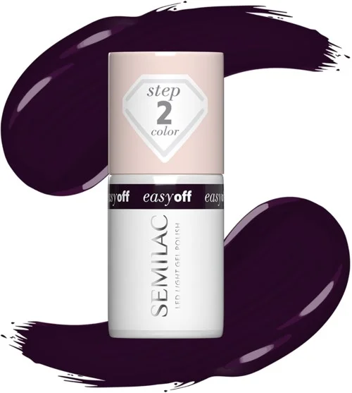 SEMILAC Easy Off LED Light Gel Polish Berry On Top v:8446978