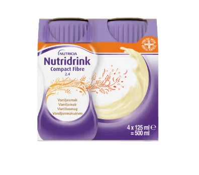 Nutridrink Compact Fibre 2,4 kcal vaniljesmak 4×125 ml v:7279647