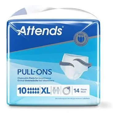 Attends Pull-Ons 10 Xl bleiebukse 14 stk v:9123025 Attends Pull-Ons 10 Xl bleiebukse 14 stk v:9123025