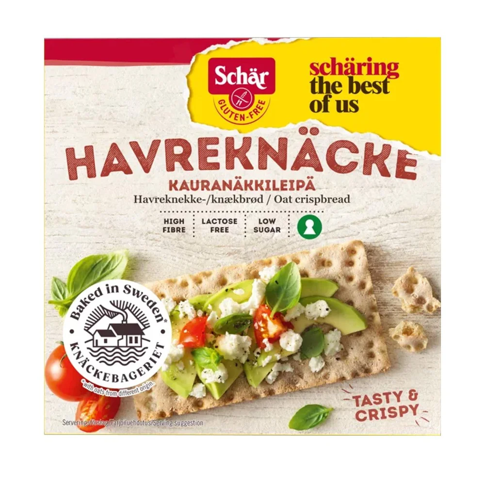 Schär havre knekkebrød havre glutenfri – 215 g v:5043494 Schär havre knekkebrød havre glutenfri – 215 g v:5043494