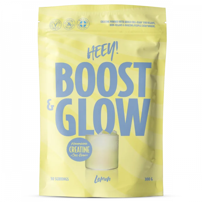 Heey! Boost & Glow Creatine + Coll-egan® Lemon 300 g v:9214586 Heey! Boost & Glow Creatine + Coll-egan® Lemon 300 g v:9214586