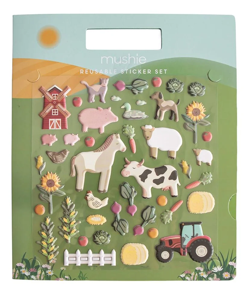 Mushie Reusable Sticker Set – Farm – 1 stk. v:1783023 Mushie Reusable Sticker Set – Farm – 1 stk. v:1783023