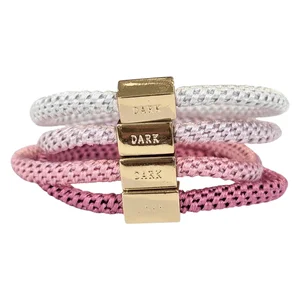 DARK Fat Hair Ties Thin Combo Rose Mix 4pcs v:7539980