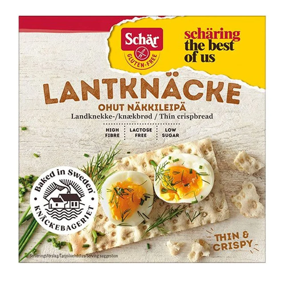 Schär Tynt Knekkebrød Glutenfri – 230 g v:6274632 Schär Tynt Knekkebrød Glutenfri – 230 g v:6274632