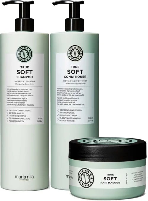 maria nila True Soft Bundle Shampoo 1000 ml & Conditioner 1000 ml & Masque 250 ml v:9875377 maria nila True Soft Bundle Shampoo 1000 ml & Conditioner 1000 ml & Masque 250 ml v:9875377
