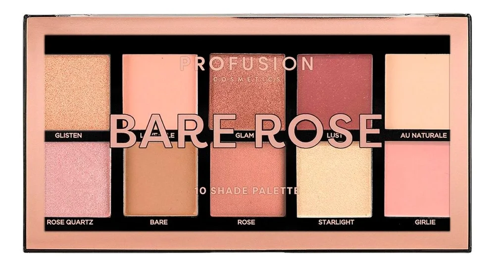 Profusion Eyeshadow 10 Shade Palette Mini Artistry - Bare Rose - 1 stk. v:2863407