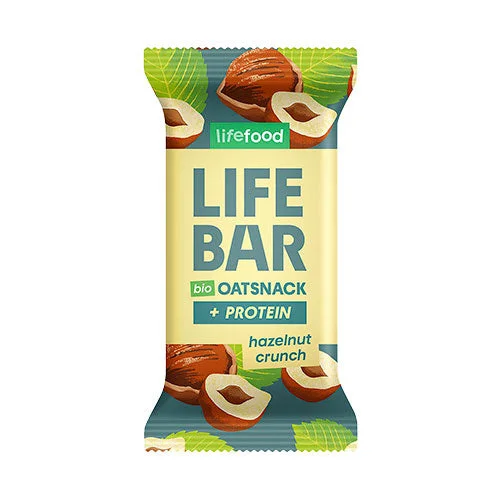 LifeBar Havrebar Protein Økologisk Glutenfri | Hazelnut Crunch v:2275382