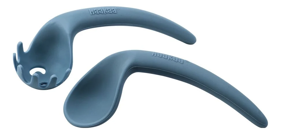 Haakaa Silicone Self-Feeding Spoon Set Bluestone – 1 sett. v:8326733