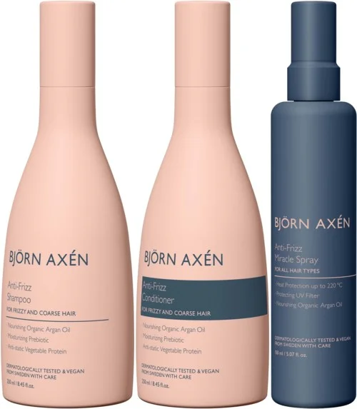 Björn Axén Anti-Frizz Bundle Shampoo 250 ml & Conditioner 250 ml & Spray 150 ml v:9643438 Björn Axén Anti-Frizz Bundle Shampoo 250 ml & Conditioner 250 ml & Spray 150 ml v:9643438
