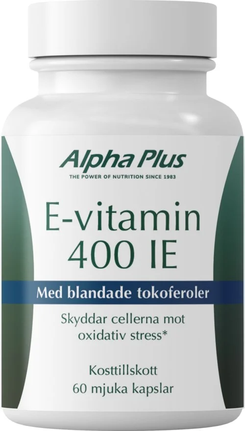 Alpha Plus E-vitamin 400 IE 60 Soft Caps v:3527553 Alpha Plus E-vitamin 400 IE 60 Soft Caps v:3527553