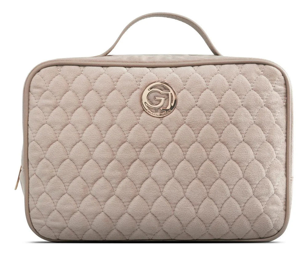 Gillian Jones 2-roms Sminkebag Beige Velour v:2015318