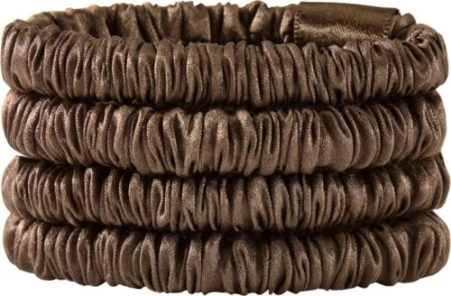 Lenoites Mulberry Silk Skinny Scrunchies Brown v:9419350