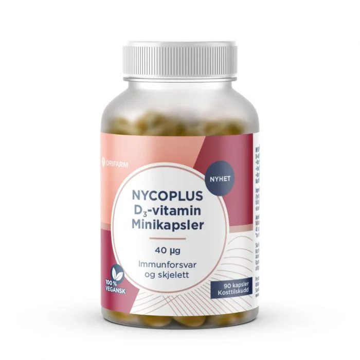 Nycoplus D3-vitamin minikapsler 40 mcg – For immunforsvar og skjelett v:9162072