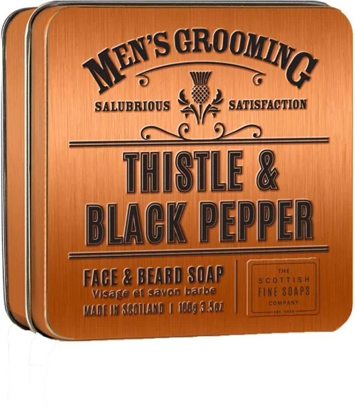 The Scottish Fine Soaps Thistle & Black Pepper Face & Beard Soap 100 g v:4998232 The Scottish Fine Soaps Thistle & Black Pepper Face & Beard Soap 100 g v:4998232