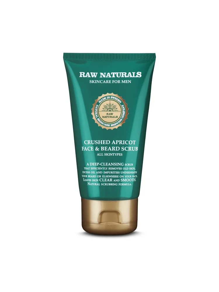 Raw Naturals Crushed Apricot Face & Beard Scrub - 75 ml. v:2655019
