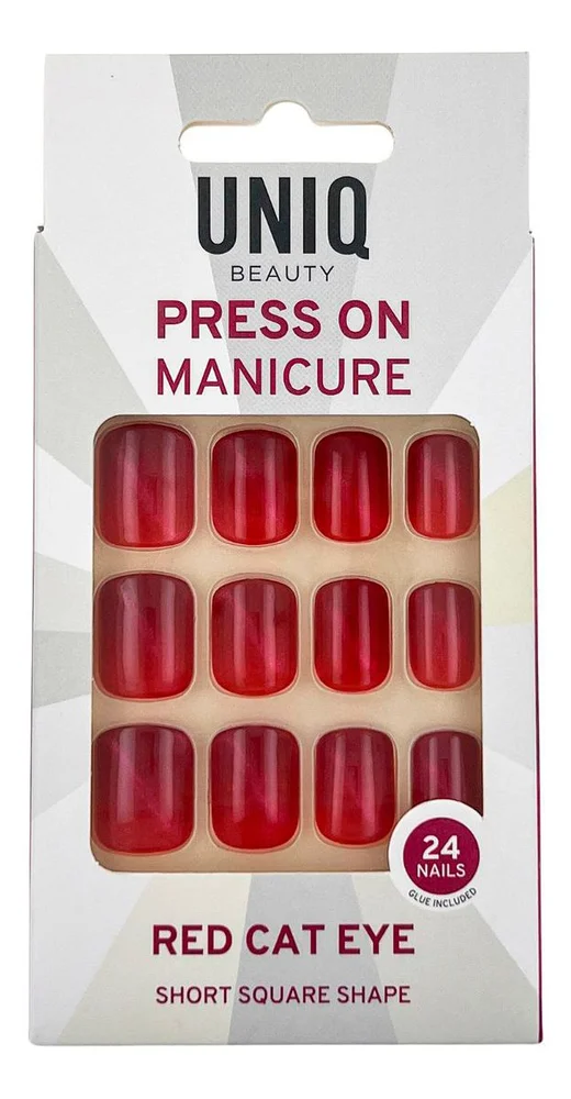 UNIQ Press-On Negler med Lim – Red Cat Eye – 24 stk. v:8182364 UNIQ Press-On Negler med Lim – Red Cat Eye – 24 stk. v:8182364
