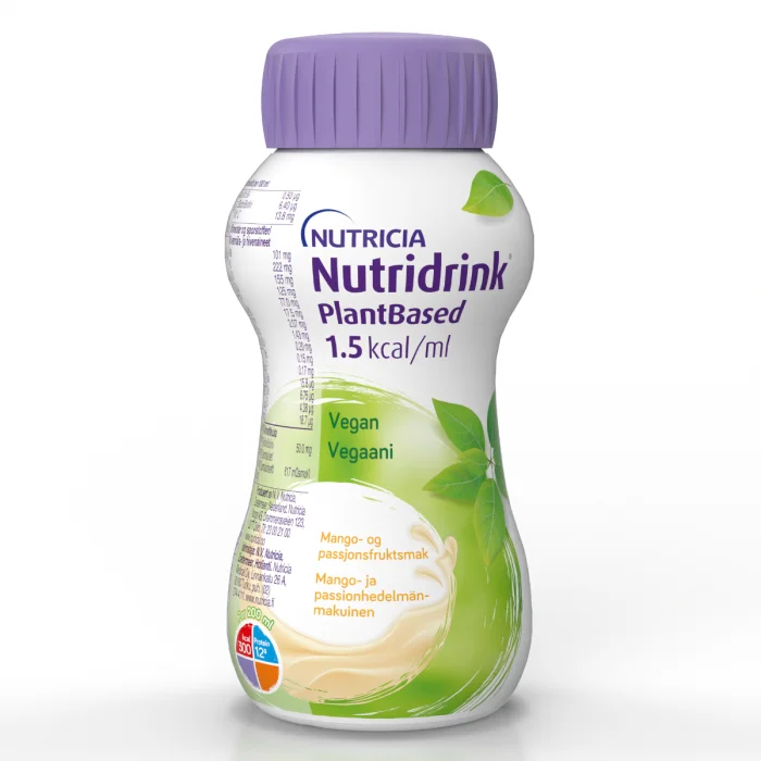Nutridrink PlantBased næringsdrikk mango- og pasjonsfrukt 4×200 ml v:1669844