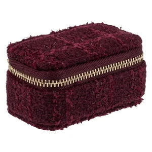 DARK Tweed Jewellery Box Micro Bordeaux v:6740320