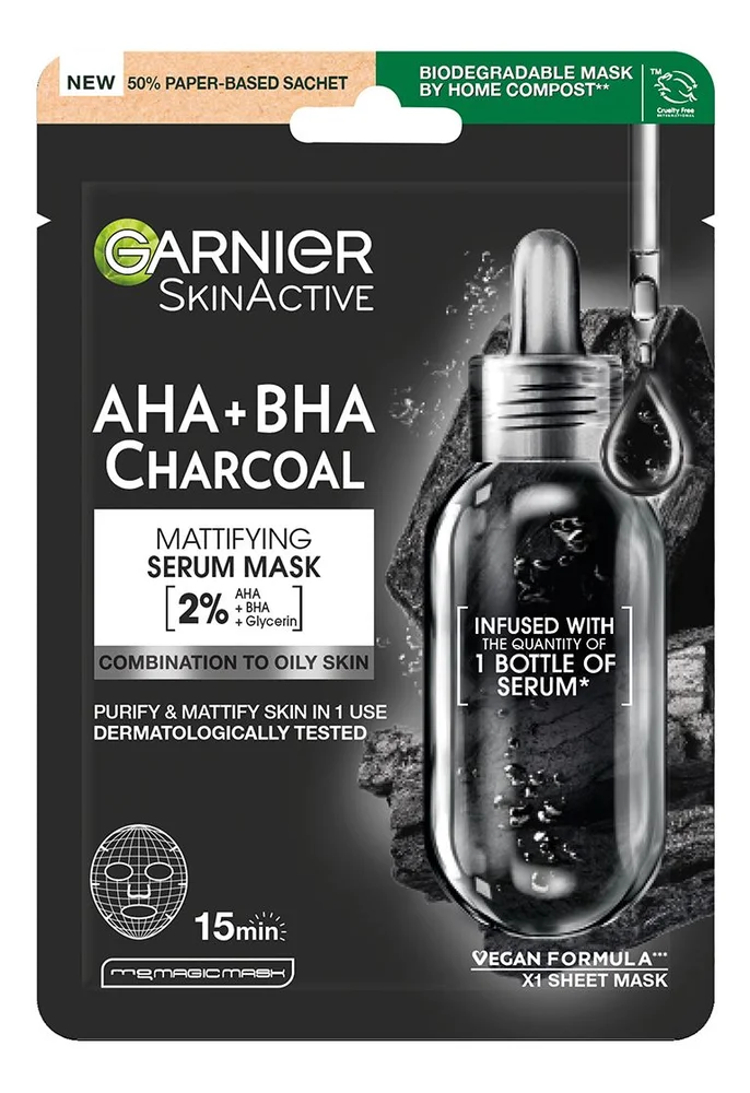Garnier Skin Active Black Pure Charcoal Tissue Mask - 32 g. v:1115800
