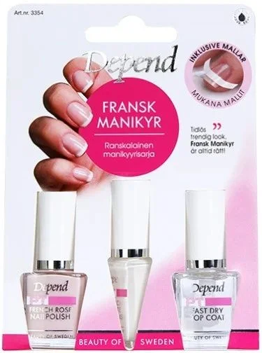 Depend Fransk Manikyr Kit – komplett sett for fransk manikyr v:1196354 Depend Fransk Manikyr Kit – komplett sett for fransk manikyr v:1196354