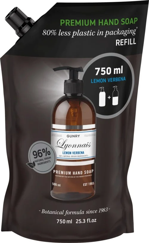 Gunry Premium Hand Soap Refill Lemon Verbena 750 ml v:2421228