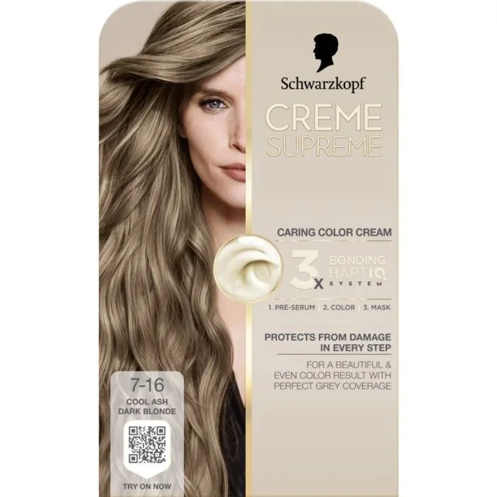 Schwarzkopf Creme Supreme 7-16 Cool Ash Dark Blonde v:4156602