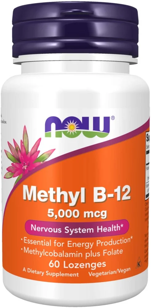 NOW Methyl B-12 5000 Mcg 60 stk v:3123586 NOW Methyl B-12 5000 Mcg 60 stk v:3123586