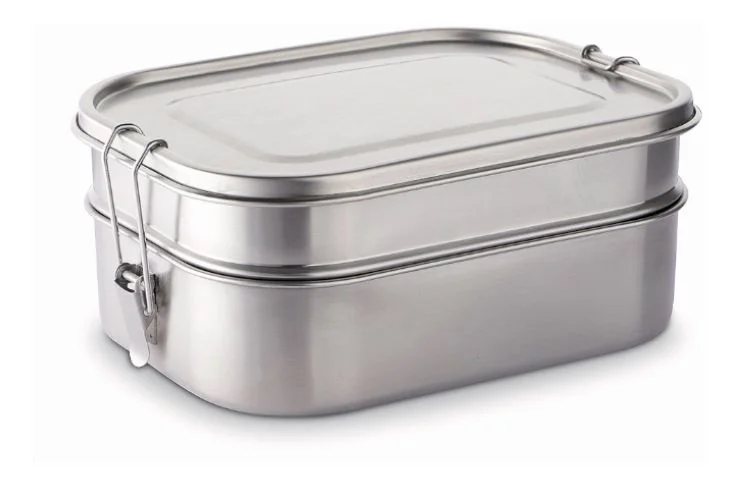 Biogan Matboks Rustfritt Stål 2 lag 1,25 L + 1 L – 1 stk. v:2072614
