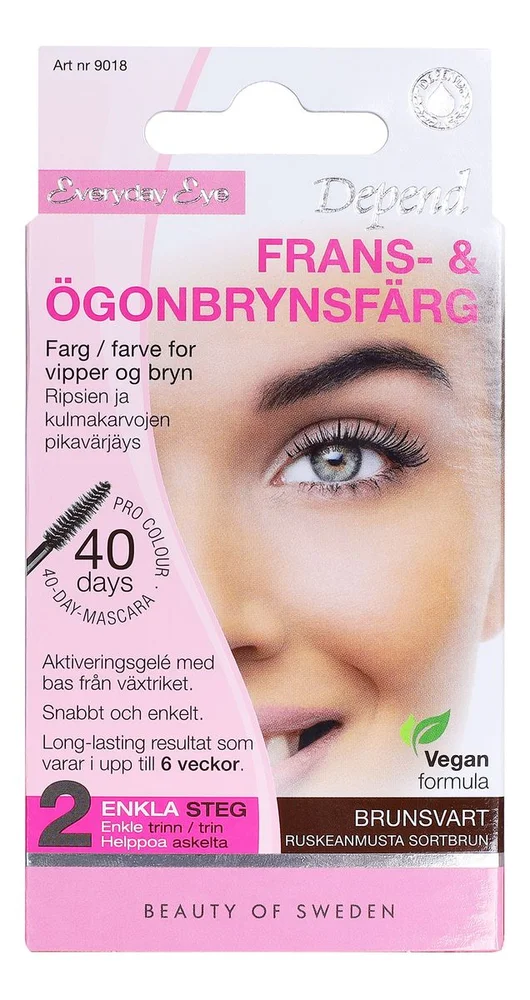 Depend Vippe- & Øyenbrynsfarge – Brun/Sort v:3581713 Depend Vippe- & Øyenbrynsfarge – Brun/Sort v:3581713