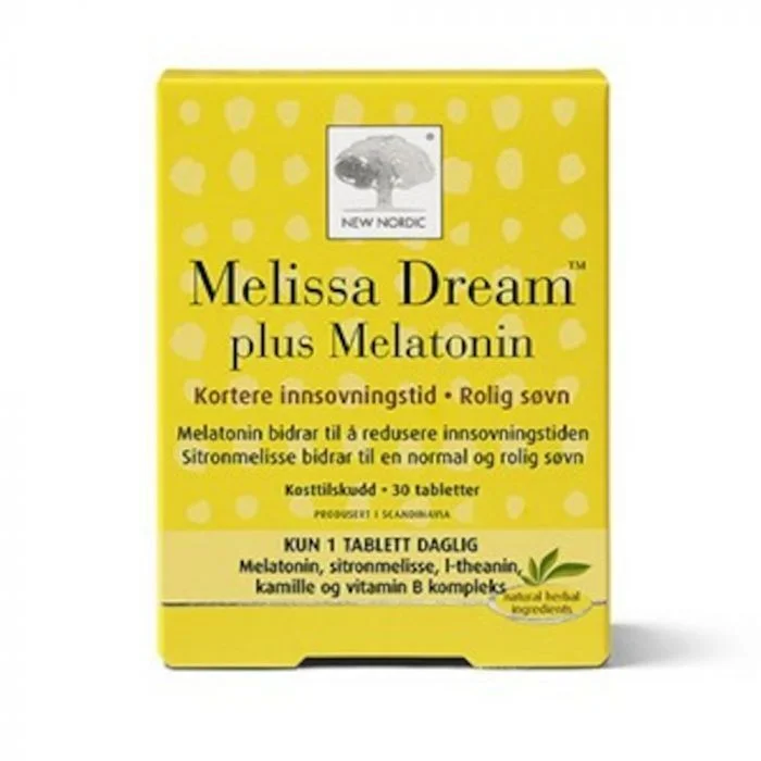 New Nordic Melissa Dream plus Melatonin – 30 tabl. v:9756581