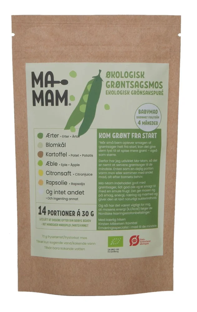 Ma-Mam Grønnsaksmos Erter - 70 g v:6800318
