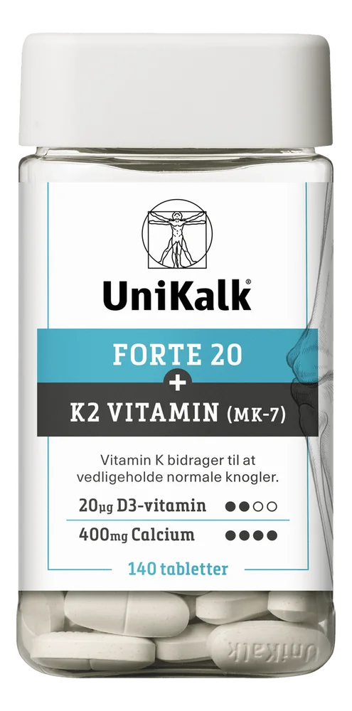 UniKalk Forte K2, 400 mg - 140 tabl. v:9548285
