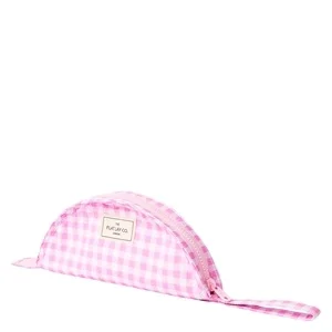 The Flat Lay Co. Parachute Lunar Flat Lay Makeup Pouch Pink Gingham v:1729193