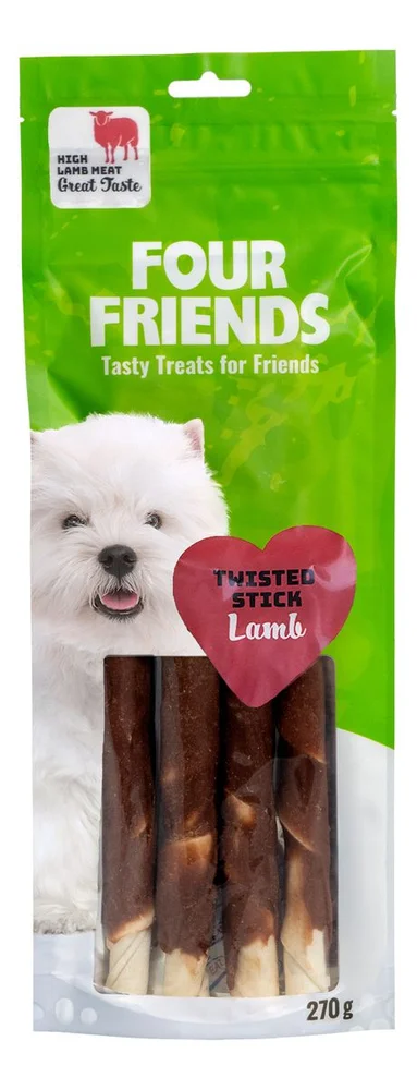 FourFriends Twisted Stick Lamb 25 cm – 4 stk. v:6638856 FourFriends Twisted Stick Lamb 25 cm – 4 stk. v:6638856