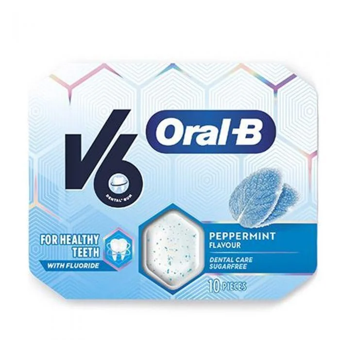 V6 Oral-B Tyggegummi peppermint 17 g v:6835152 V6 Oral-B Tyggegummi peppermint 17 g v:6835152