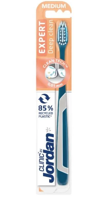 Jordan Clinic Expert Deep Clean tannbørste medium 1 stk v:2467101