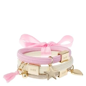DARK Hair Ties Hair Ties Charm Combo Yellow & Pink With Gold 3pcs v:7178168 DARK Hair Ties Hair Ties Charm Combo Yellow & Pink With Gold 3pcs v:7178168