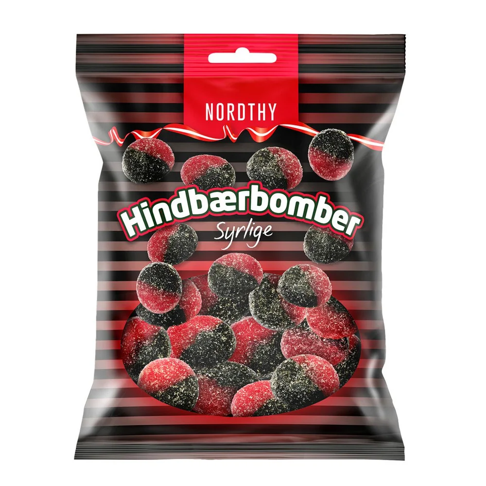 Nordthy Bringebærbomber – 170 g v:2641212 Nordthy Bringebærbomber – 170 g v:2641212