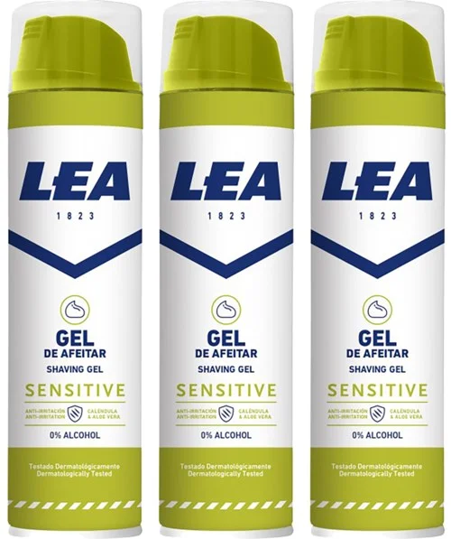 LEA Sensitive Shaving Gel 200 ml x 3 v:6322663