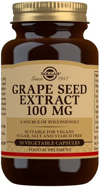 Solgar Grape Seed Extract 100 mg 30 stk v:7335655 Solgar Grape Seed Extract 100 mg 30 stk v:7335655