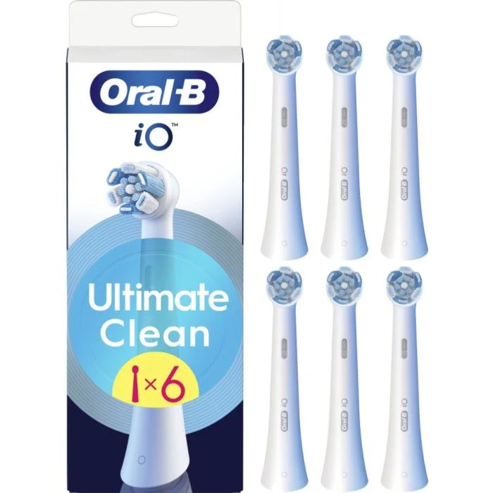 Oral-B iO Ultimate Clean børstehoder Hvit 6 stk v:8140236 Oral-B iO Ultimate Clean børstehoder Hvit 6 stk v:8140236